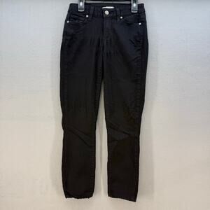 Paige Jeans Women's 24 (0) Black Verdugo Crop Preppy Goth Dark Romantic